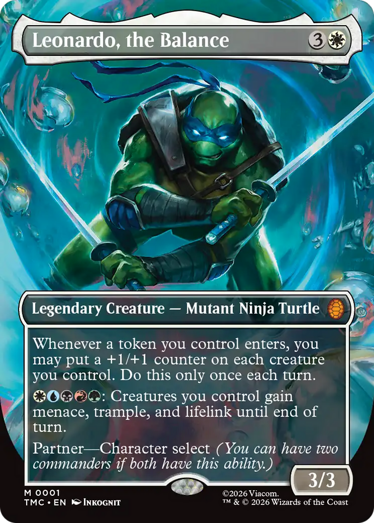Leonardo, the Balance (Borderless) [Teenage Mutant Ninja Turtles Commander] | Good Games Modbury