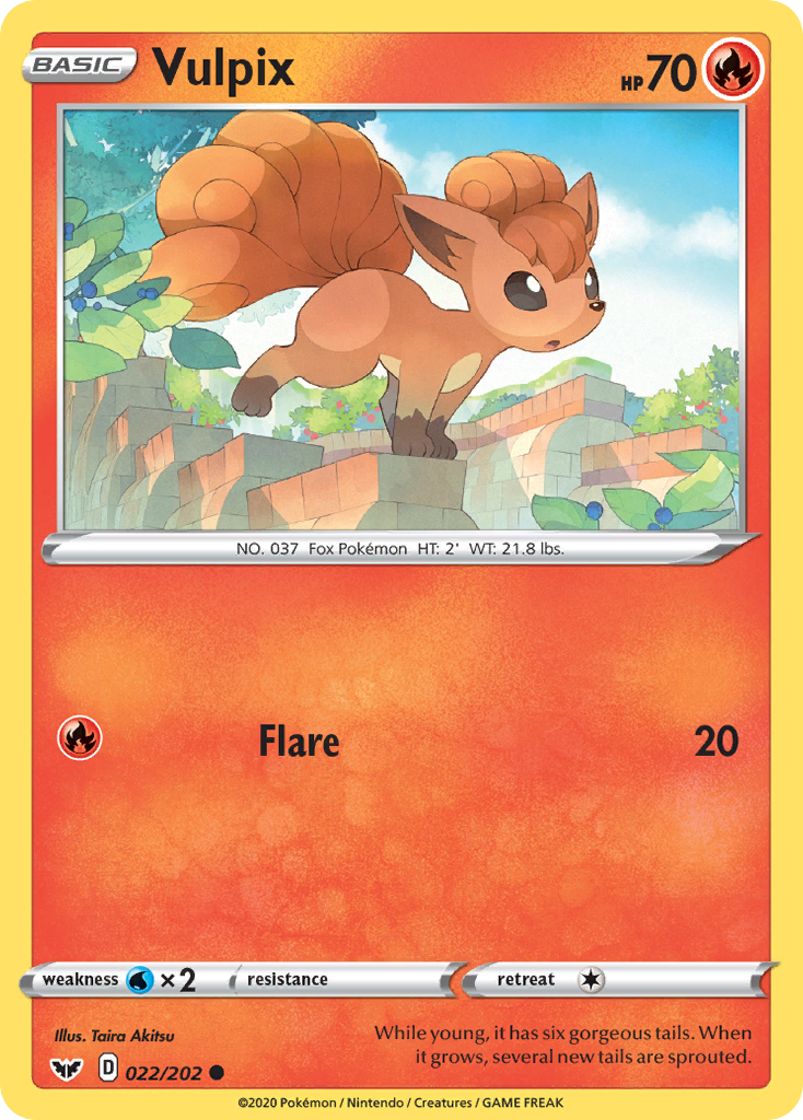 Vulpix (022/202) [Sword & Shield: Base Set] | Good Games Modbury