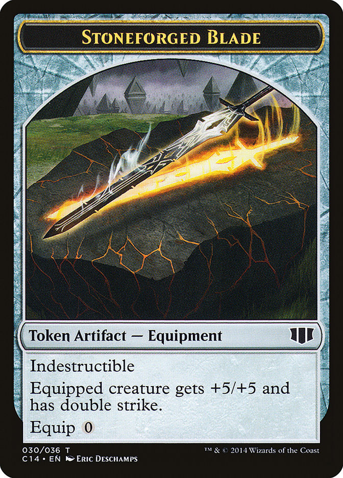 Stoneforged Blade // Germ Double-Sided Token [Commander 2014 Tokens] | Good Games Modbury