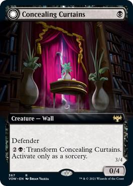 Concealing Curtains Extended Art 367/277 (Innistrad: Crimson Vow)  | Good Games Modbury