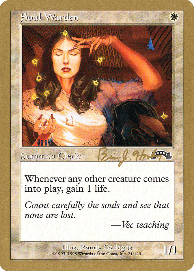 Soul Warden (Brian Hacker) [World Championship Decks 1998] | Good Games Modbury