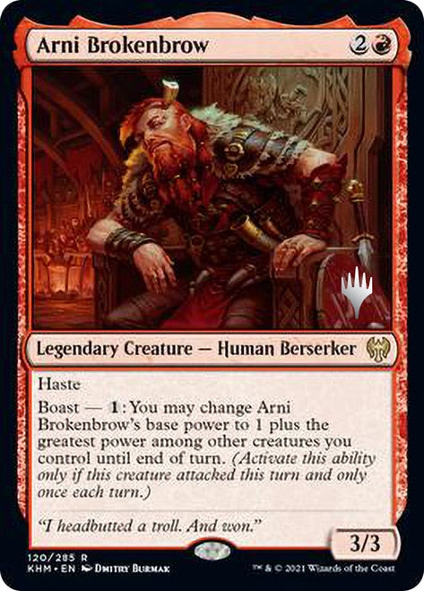 Arni Brokenbrow (Promo Pack) [Kaldheim Promos] | Good Games Modbury