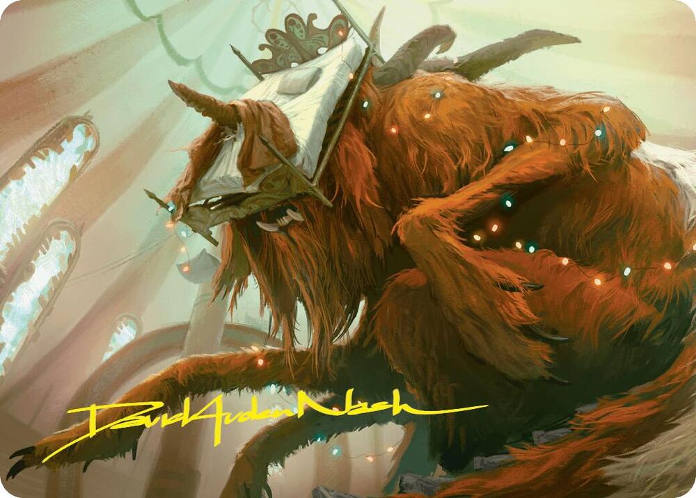Bedhead Beastie Art Card Gold Stamped Signature 11 (Art Series: Duskmourn: House of Horror)  | Good Games Modbury