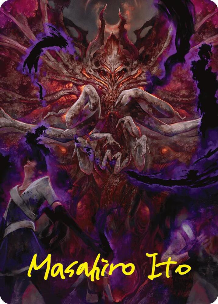 Damnation Art Card Gold Stamped Signature 53 (Art Series: Duskmourn: House of Horror)  | Good Games Modbury