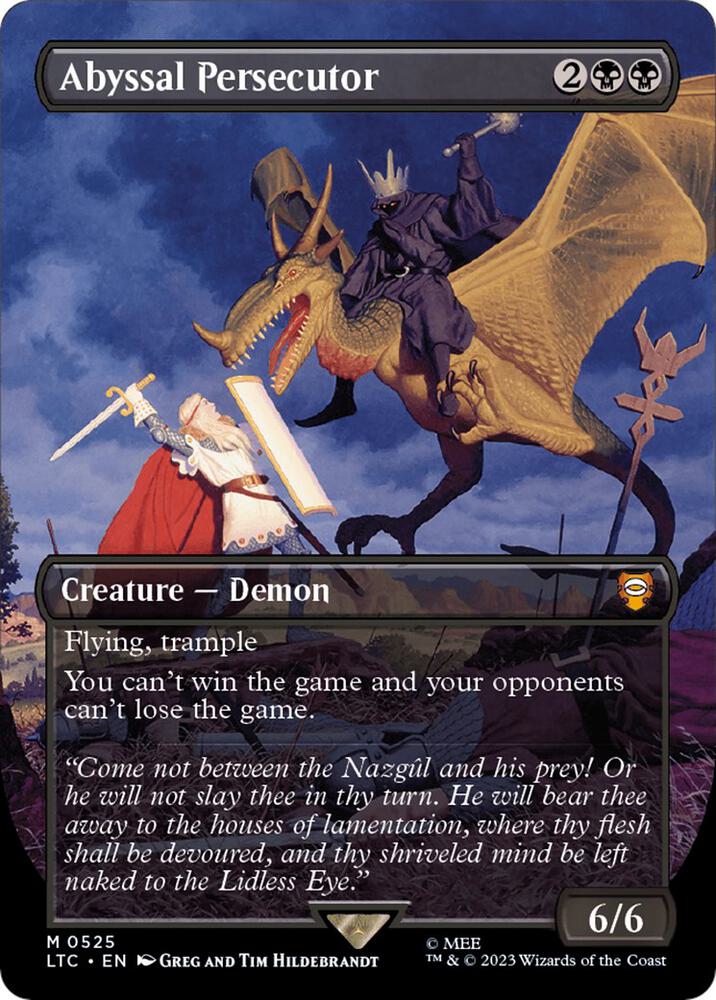 Abyssal Persecutor Borderless 525 (Commander: The Lord of the Rings: Tales of Middle-earth)  - Foil | Good Games Modbury