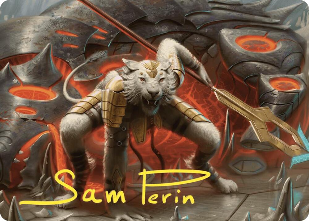 Sunspear Shikari Art Card Gold Stamped Signature 4 (Art Series: Commander Masters)  | Good Games Modbury