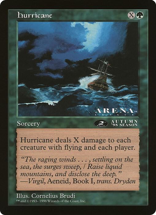 Hurricane 2nd Place Arena League  (Oversize Cards)  | Good Games Modbury