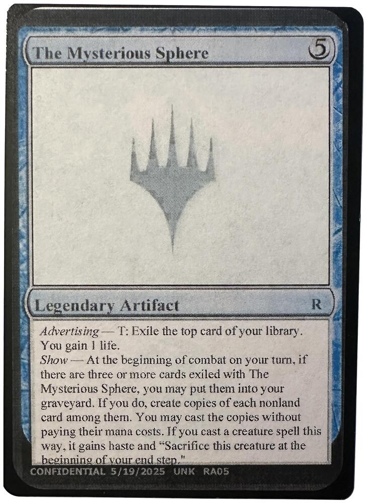 The Mysterious Sphere RA05/477 (Un-Known Event Playtest Cards)  | Good Games Modbury