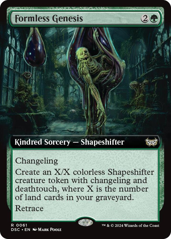 Formless Genesis 61/40 (Commander: Duskmourn: House of Horror)  - Extended Art | Good Games Modbury