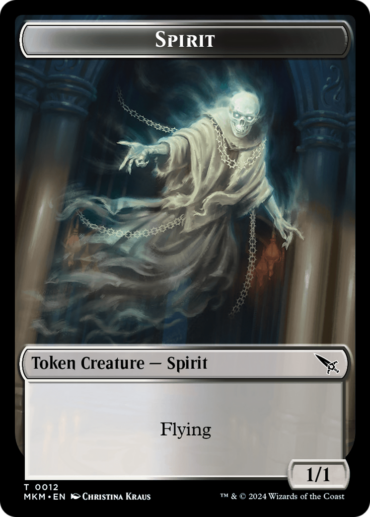 Spirit Token [Murders at Karlov Manor Tokens] | Good Games Modbury