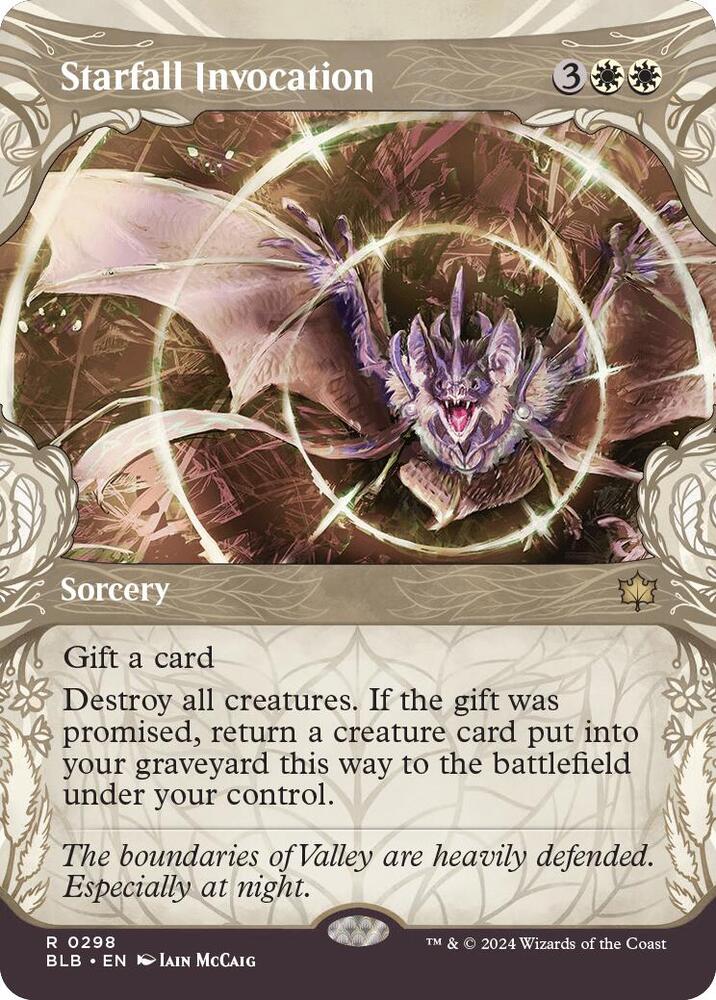 Starfall Invocation 298 (Bloomburrow)  - Showcase Foil | Good Games Modbury