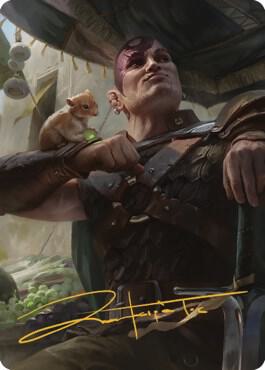 Minsc and Boo Timeless Heroes Art Card 38 81 Gold Stamped Signature 38 (Art Series: Commander Legends: Battle for Baldur's Gate)  | Good Games Modbury