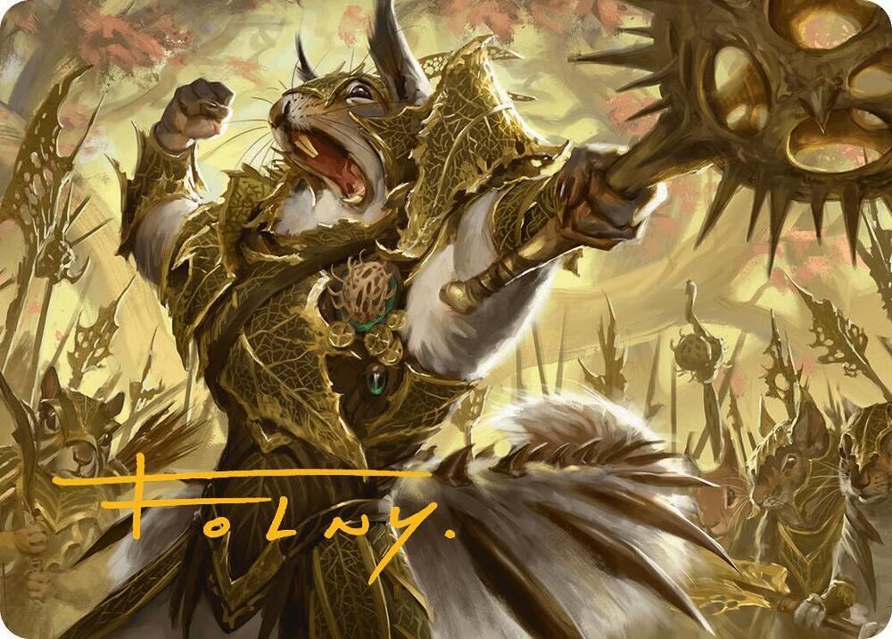 Honored Dreyleader Art Card Gold Stamped Signature 23 (Art Series: Bloomburrow)  | Good Games Modbury