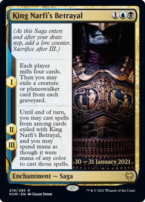 King Narfis Betrayal 219 (Prerelease Cards)  - Foil | Good Games Modbury