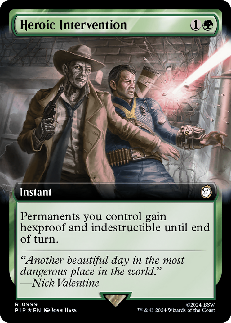 Heroic Intervention (Extended Art) (Surge Foil) [Fallout] | Good Games Modbury