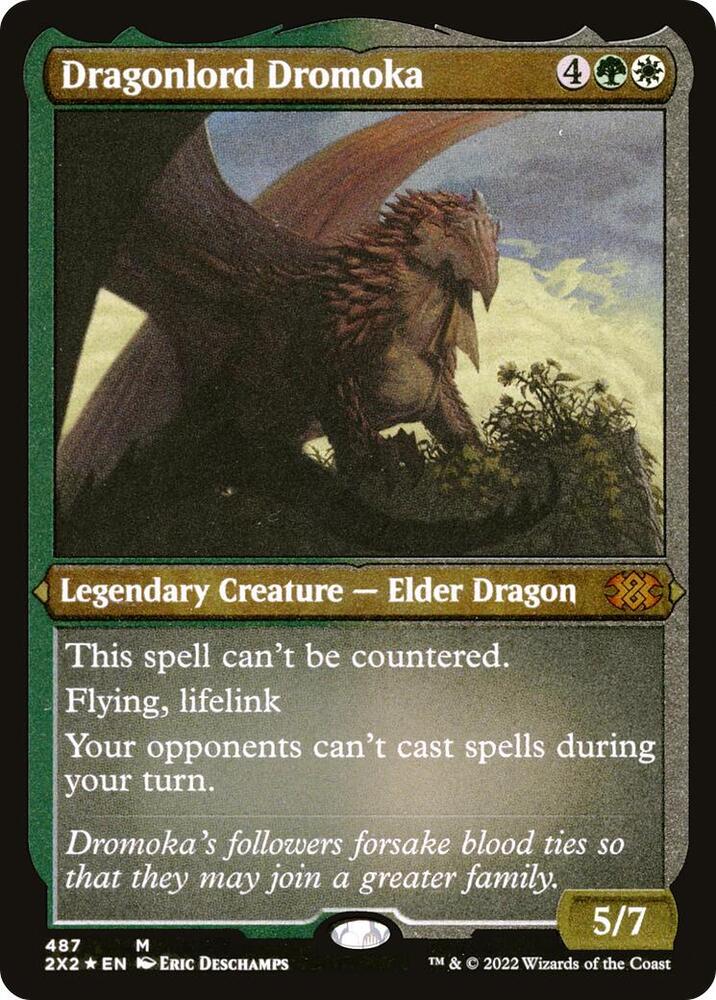 Dragonlord Dromoka Foil Etched 487 (Double Masters 2022)  - Foil | Good Games Modbury