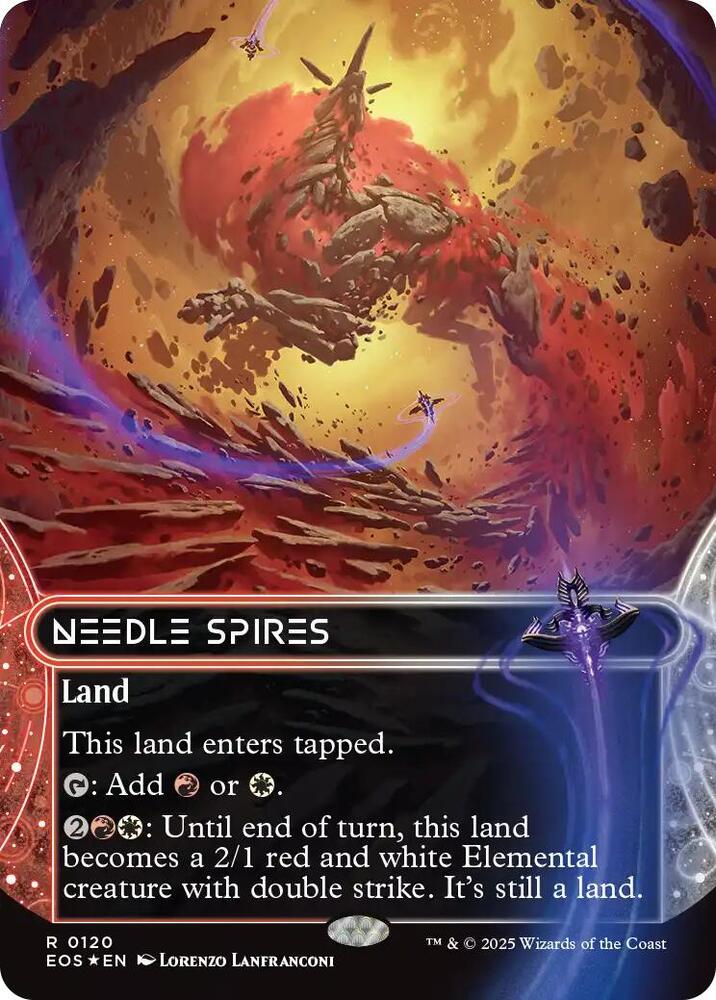 Needle Spires  120/45 (Edge of Eternities: Stellar Sights)  - Borderless Galaxy Foil | Good Games Modbury