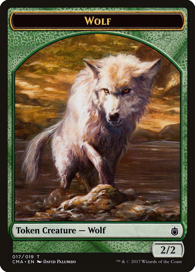 Wolf Token (017/019) [Commander Anthology Tokens] | Good Games Modbury