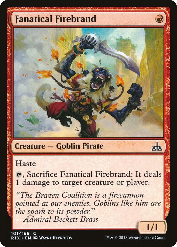 Fanatical Firebrand 101/196 (Rivals of Ixalan)  | Good Games Modbury