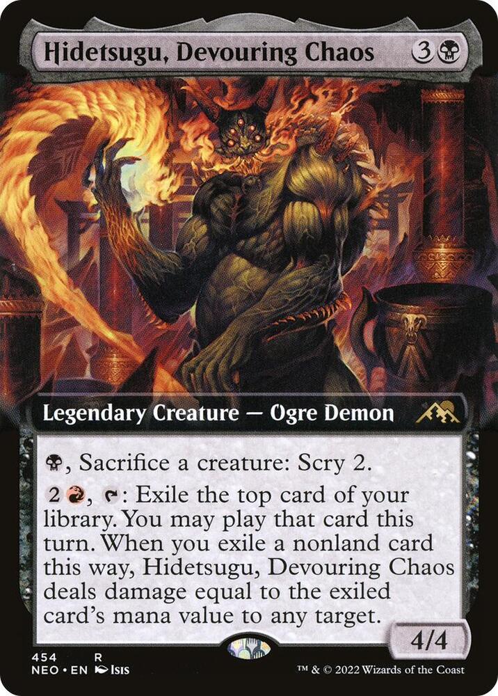 Hidetsugu, Devouring Chaos 454/302 (Kamigawa: Neon Dynasty)  - Extended Art Foil | Good Games Modbury
