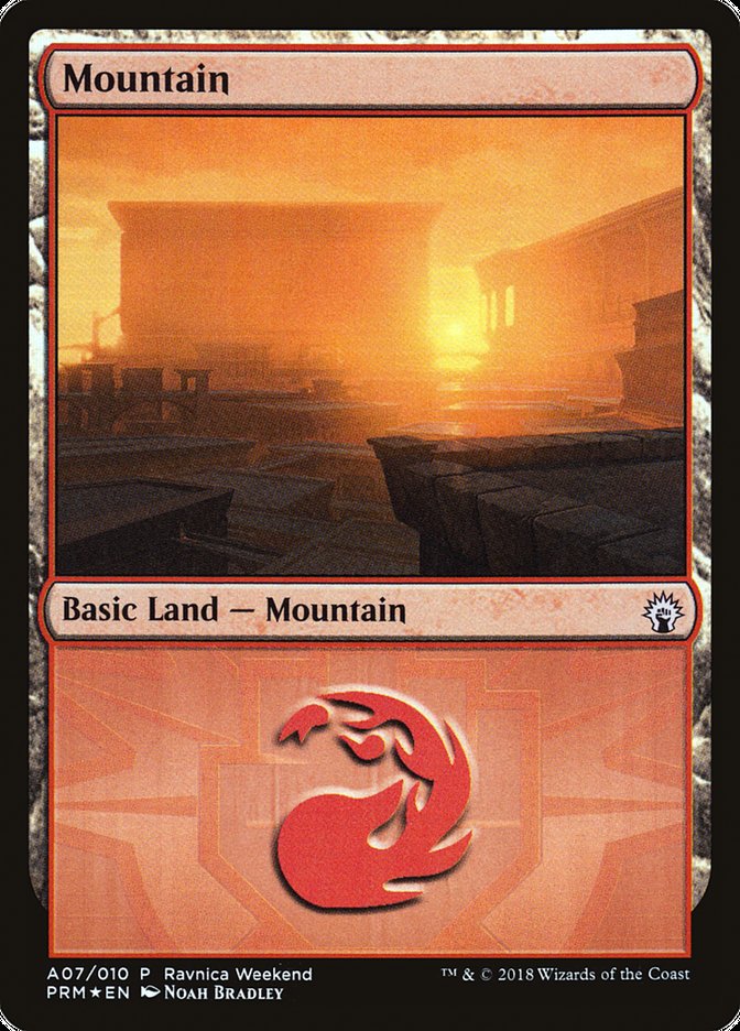 Mountain (A07) [Ravnica Allegiance Ravnica Weekend] | Good Games Modbury