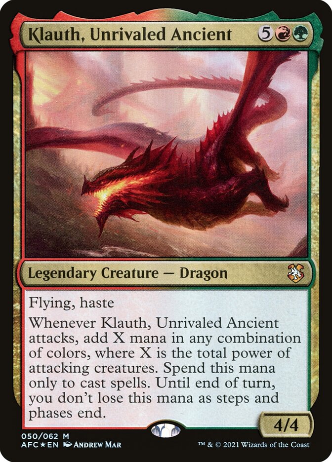 Klauth Unrivaled Ancient 50 (Commander: Adventures in the Forgotten Realms)  - Foil | Good Games Modbury