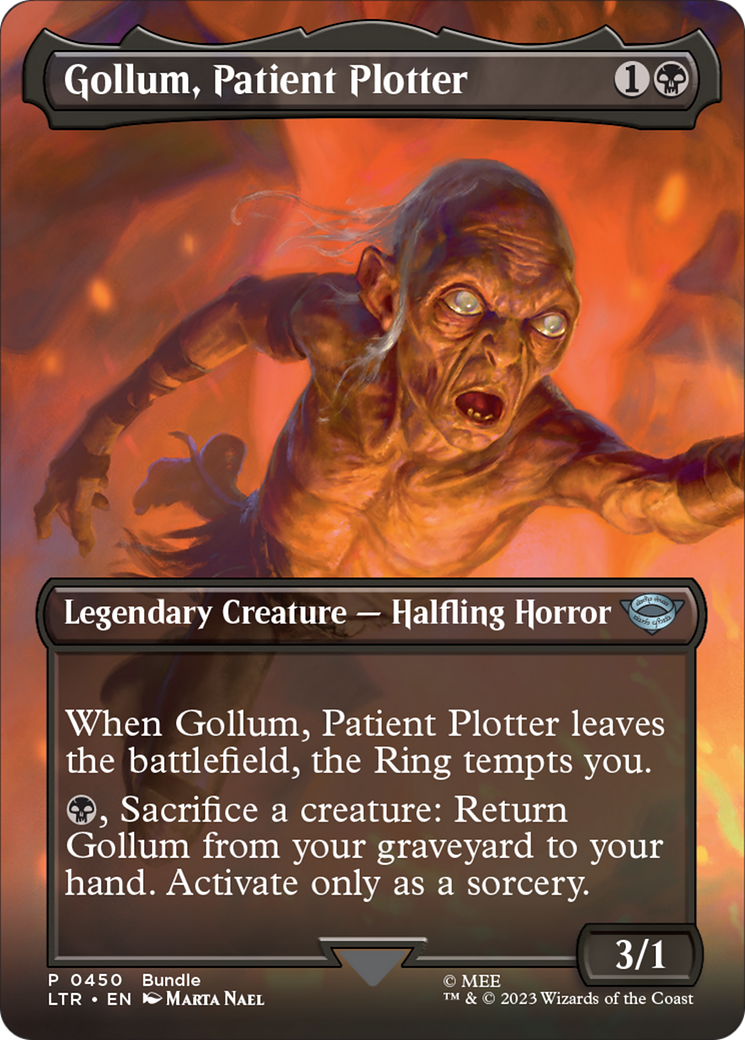 Gollum, Patient Plotter (Borderless Alternate Art) [The Lord of the Rings: Tales of Middle-Earth] | Good Games Modbury