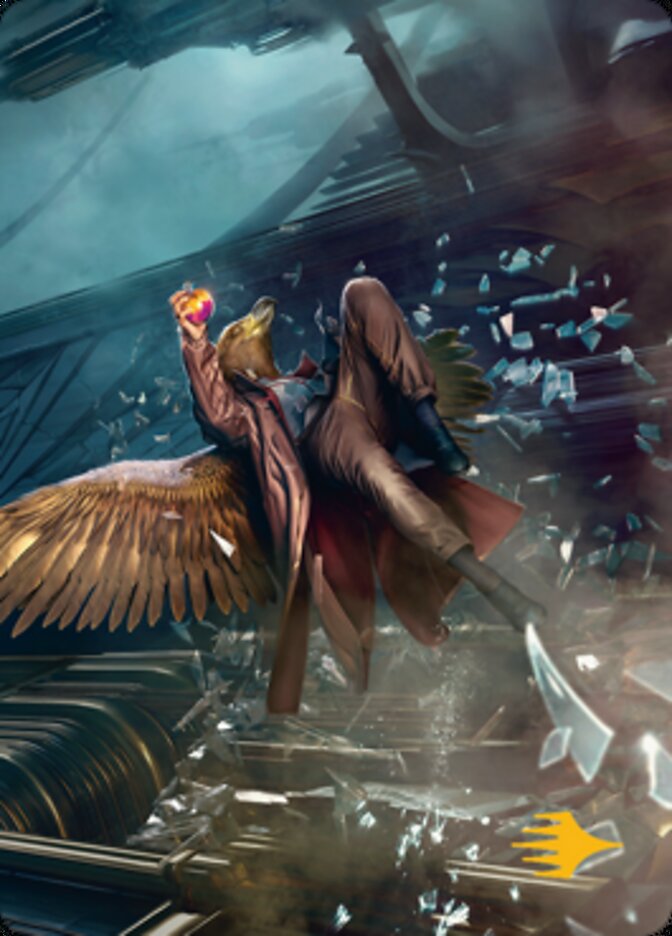 Skyway Robber Art Card (Gold-Stamped Signature) [Streets of New Capenna Art Series] | Good Games Modbury