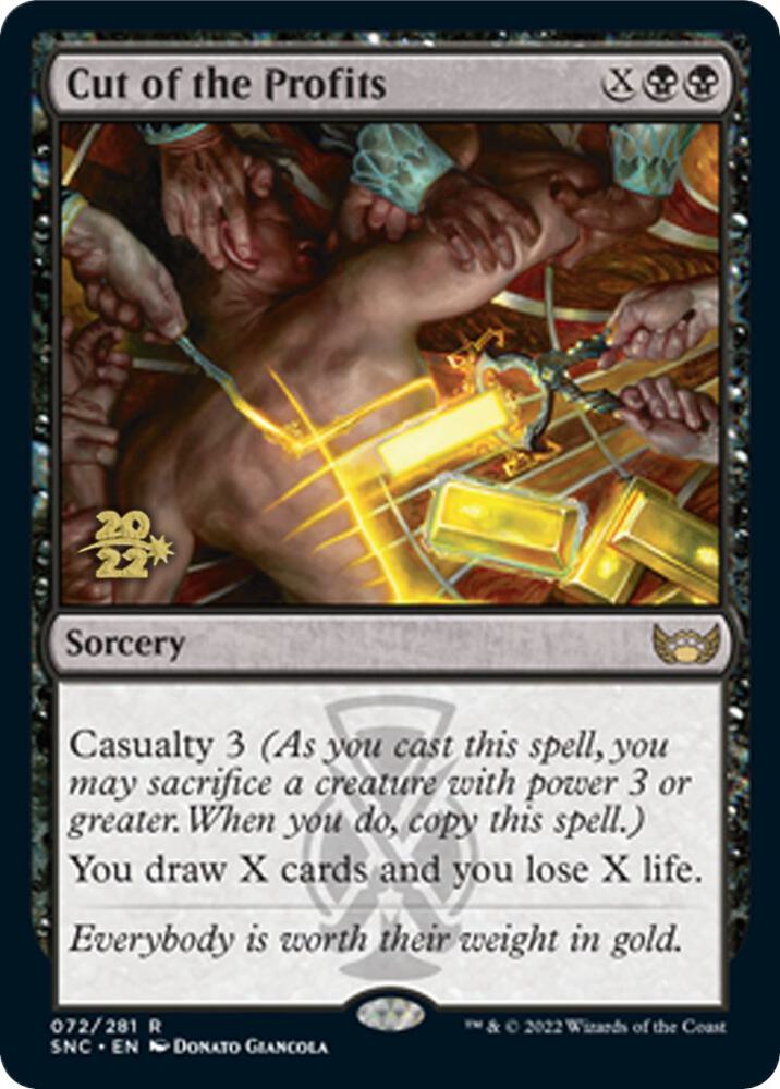 Cut of the Profits 72s/161 (Prerelease Cards)  - Foil | Good Games Modbury