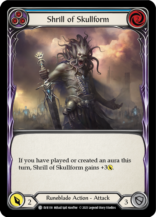 Shrill of Skullform (Blue) [EVR118] (Everfest)  1st Edition Rainbow Foil | Good Games Modbury