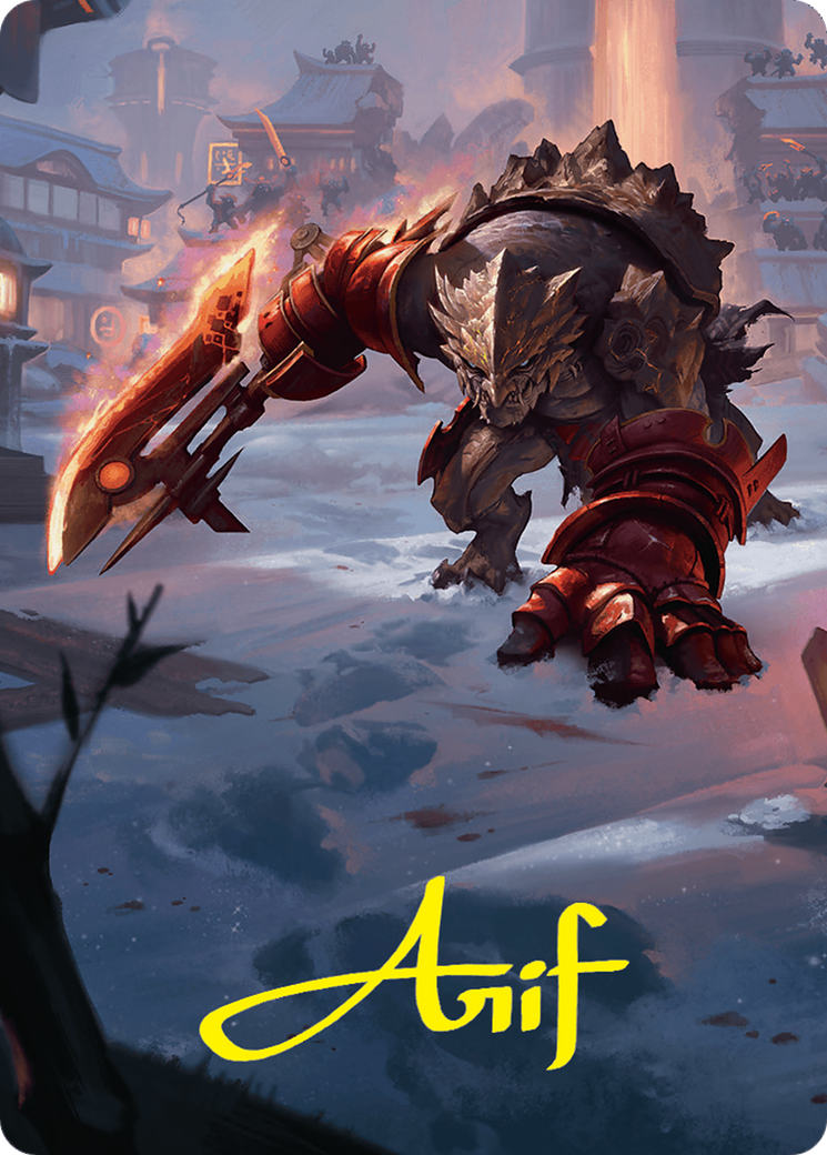 Searslicer Goblin Art Card (39/54) (Gold-Stamped Signature) [Foundations Art Series] | Good Games Modbury