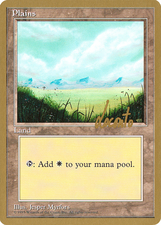 Plains (ml366) (Michael Loconto) [Pro Tour Collector Set] | Good Games Modbury