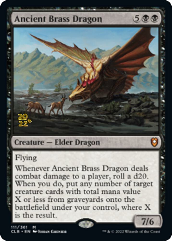 Ancient Brass Dragon 111s/108 (Prerelease Cards)  - PreRelease Foil | Good Games Modbury