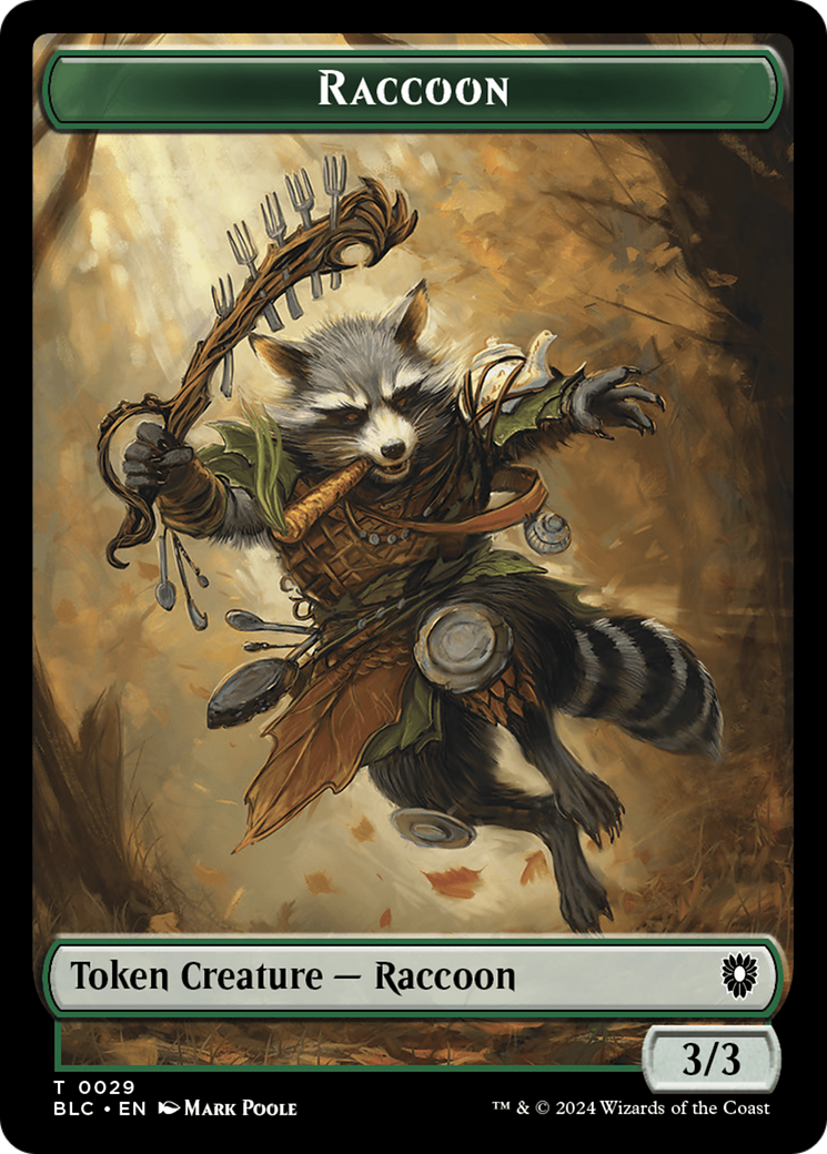 Rat // Raccoon Double-Sided Token [Bloomburrow Commander Tokens] | Good Games Modbury