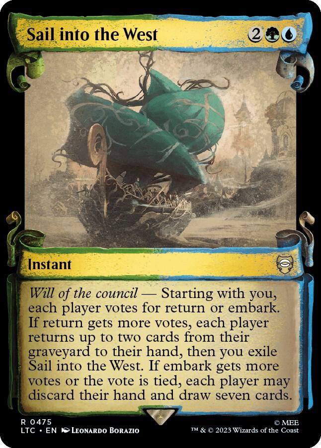 Sail into the West Showcase Scrolls 475 (Commander: The Lord of the Rings: Tales of Middle-earth)  - Showcase Scroll Foil | Good Games Modbury