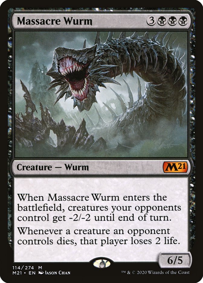 Massacre Wurm [Core Set 2021] | Good Games Modbury