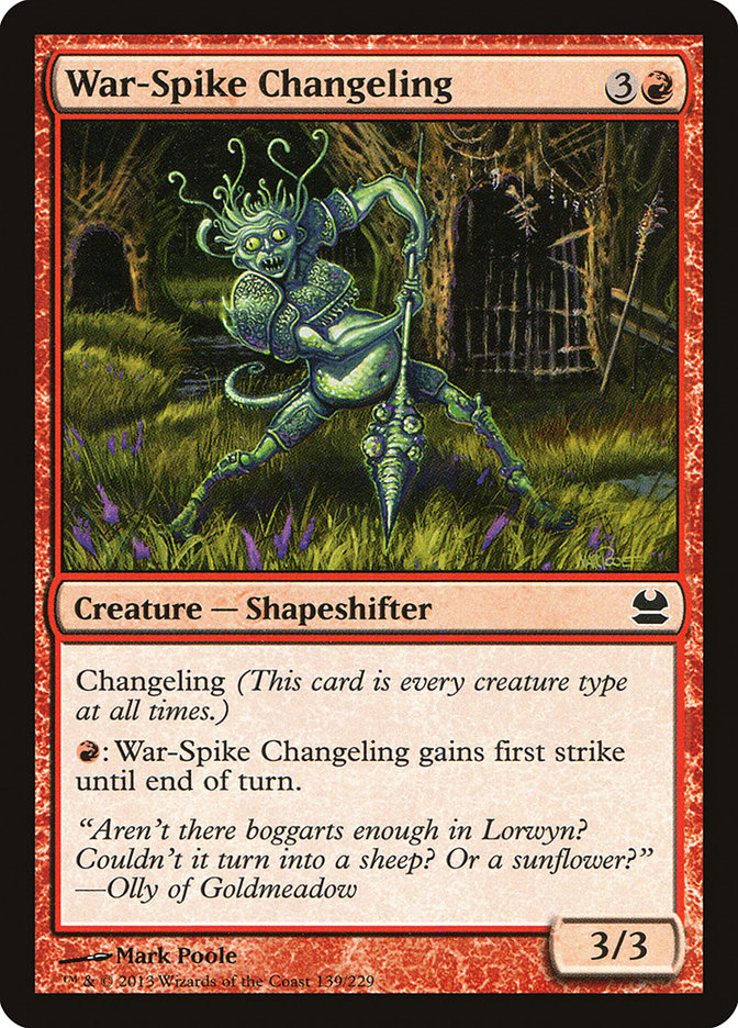 War-Spike Changeling 139/229 (Modern Masters)  | Good Games Modbury