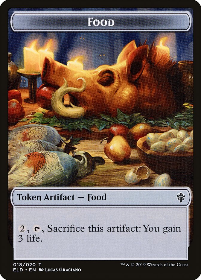 Mouse // Food (18) Double-Sided Token [Throne of Eldraine Tokens] | Good Games Modbury