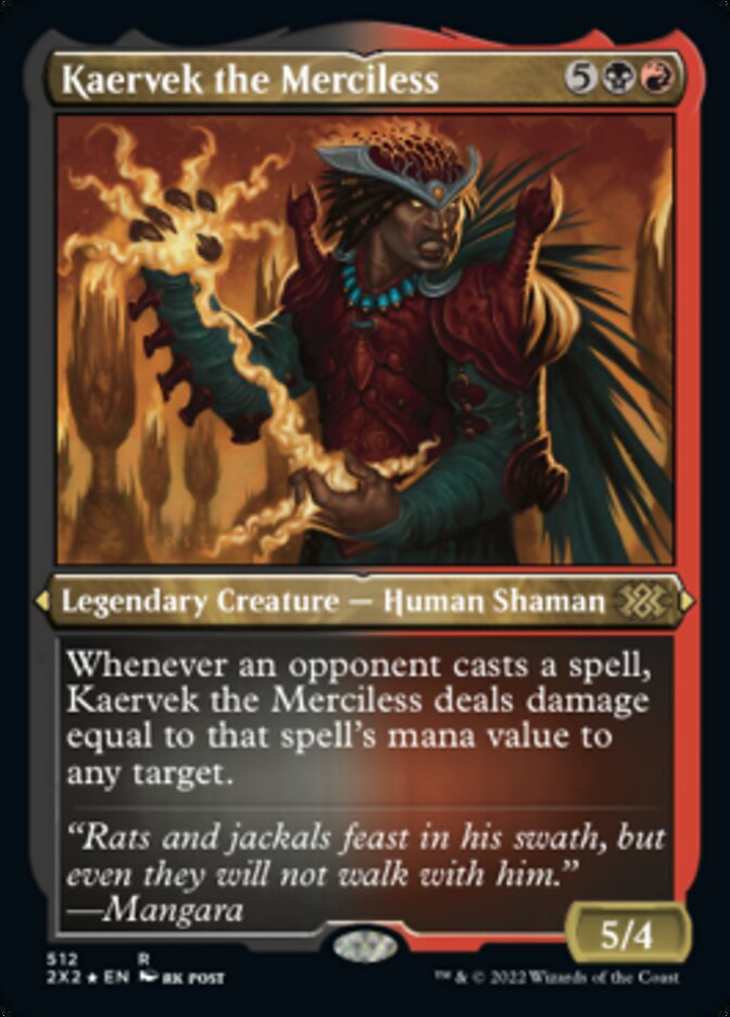 Kaervek the Merciless (Foil Etched) [Double Masters 2022] | Good Games Modbury