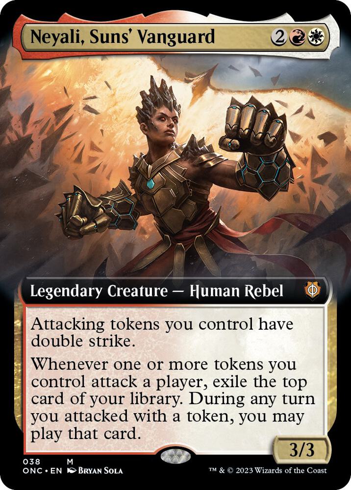 Neyali, Suns' Vanguard 38 (Commander: Phyrexia: All Will Be One)  - Extended Art Foil | Good Games Modbury