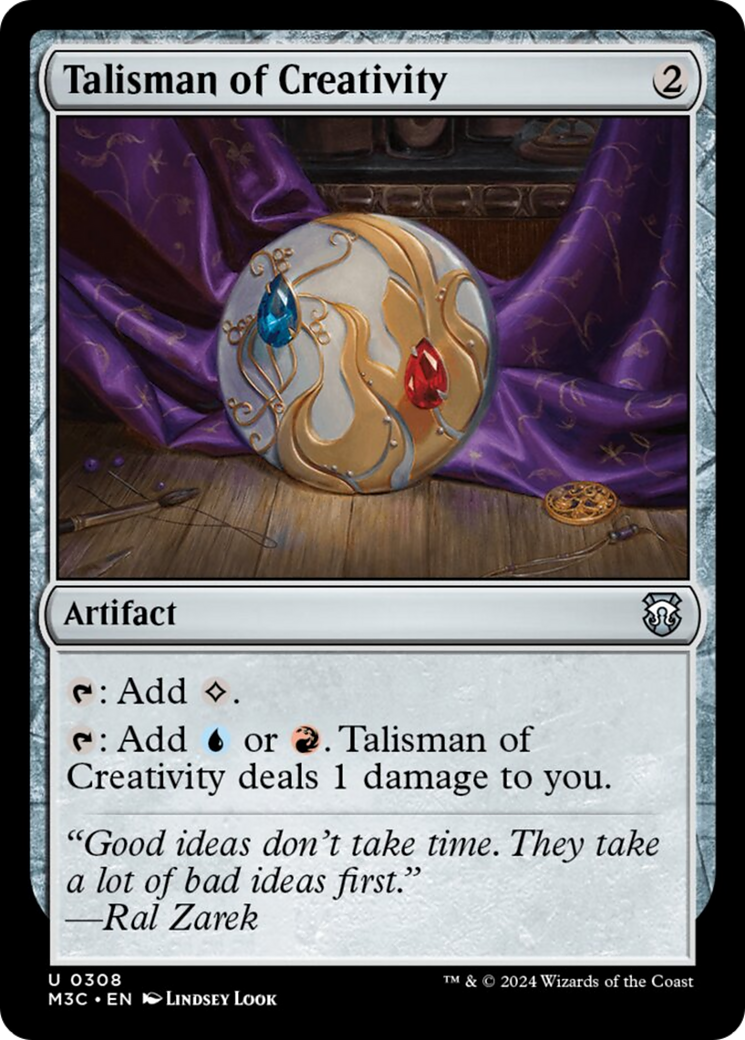 Talisman of Creativity (Ripple Foil) [Modern Horizons 3 Commander] | Good Games Modbury