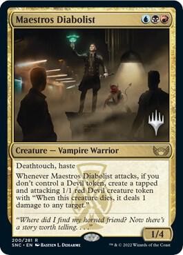 Maestros Diabolist 200p/161 (Promo Pack: Streets of New Capenna)  - Foil | Good Games Modbury