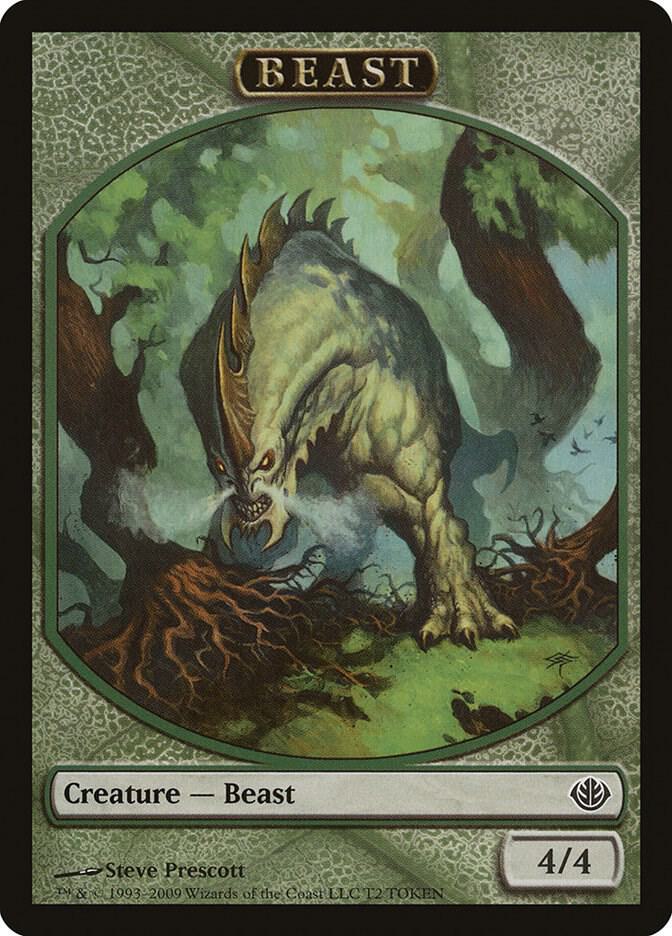 Beast Token 4 4 T2 (Duel Decks: Garruk vs. Liliana)  | Good Games Modbury