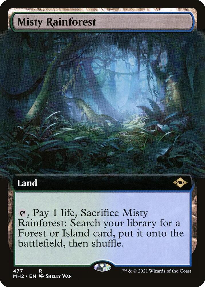 Misty Rainforest Extended Art 477 (Modern Horizons 2)  | Good Games Modbury