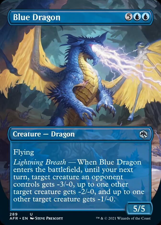 Blue Dragon (Borderless Alternate Art) [Dungeons & Dragons: Adventures in the Forgotten Realms] | Good Games Modbury