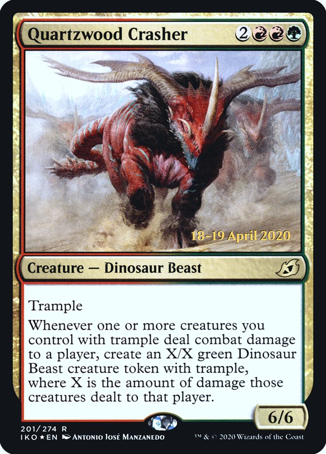 Quartzwood Crasher [Ikoria: Lair of Behemoths Prerelease Promos] | Good Games Modbury