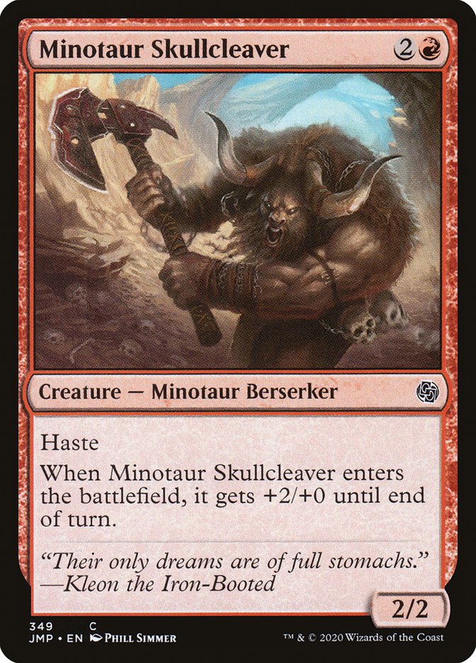 Minotaur Skullcleaver [Jumpstart] | Good Games Modbury