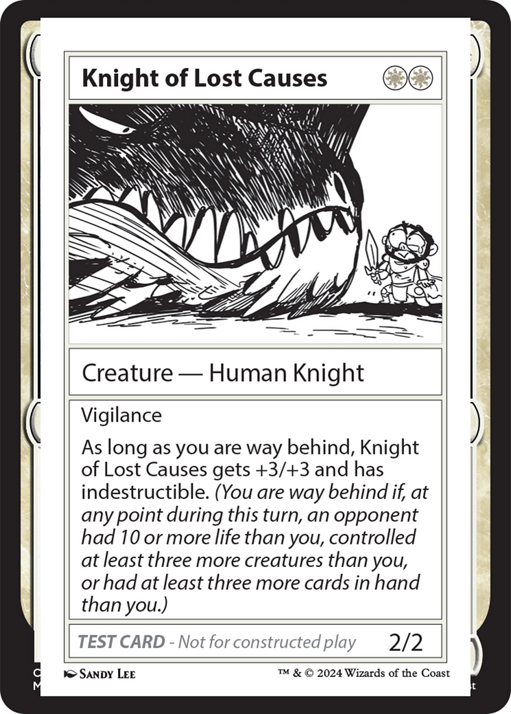 Knight of Lost Causes [Mystery Booster 2 Playtest Cards] | Good Games Modbury