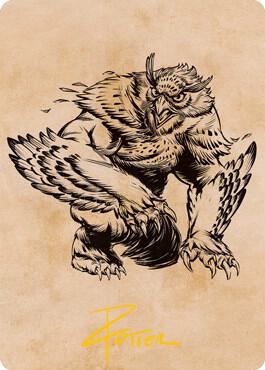 Owlbear Showcase Art Card Gold Stamped Signature 76 (Art Series: Adventures in the Forgotten Realms)  | Good Games Modbury
