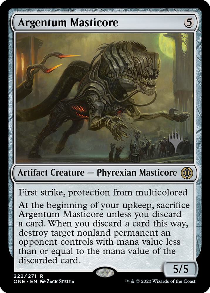 Argentum Masticore 222p/160 (Promo Pack: Phyrexia: All Will Be One)  | Good Games Modbury